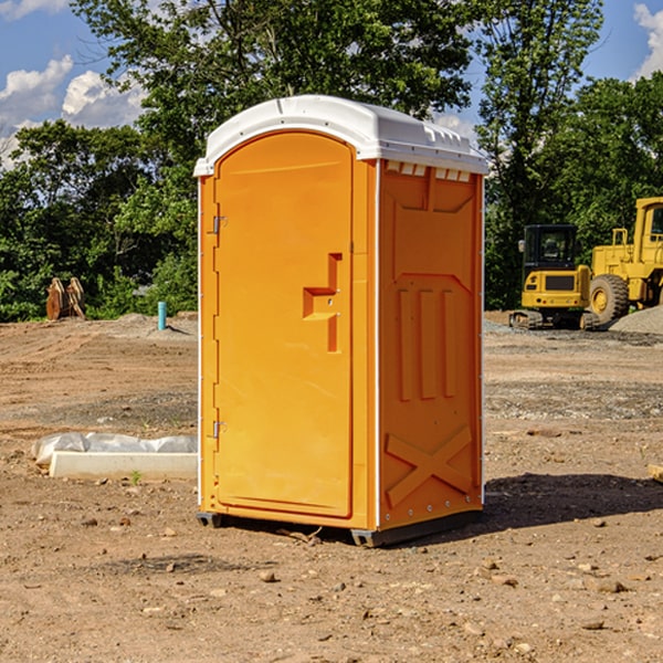 how often are the portable restrooms cleaned and serviced during a rental period in Nett Lake